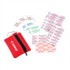 Zippered 20PC First Aid Pouch Red Spread Out
